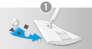 立体カーブ構造が汚れをたっぷり取り込んで