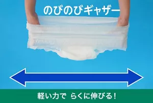 軽い力でらくに伸びる！のイメージ図