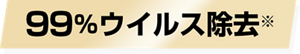 99%ウイルス除去※