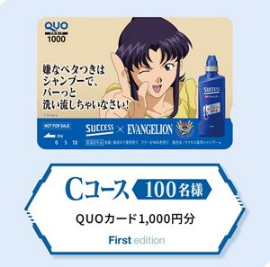 Cコース　QUOカード1000円分（100名様）