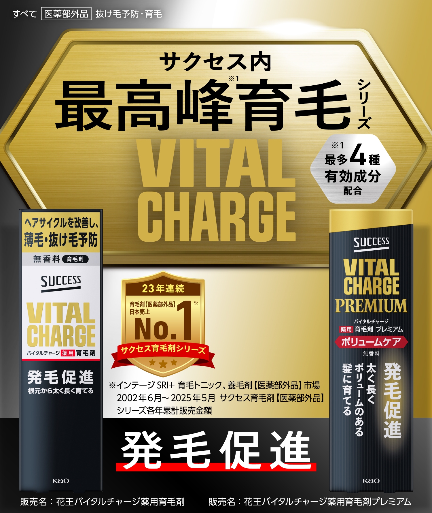 バイタルチャージ薬用育毛剤｜育毛剤｜サクセス