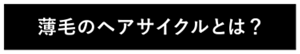 薄毛のヘアサイクルとは？