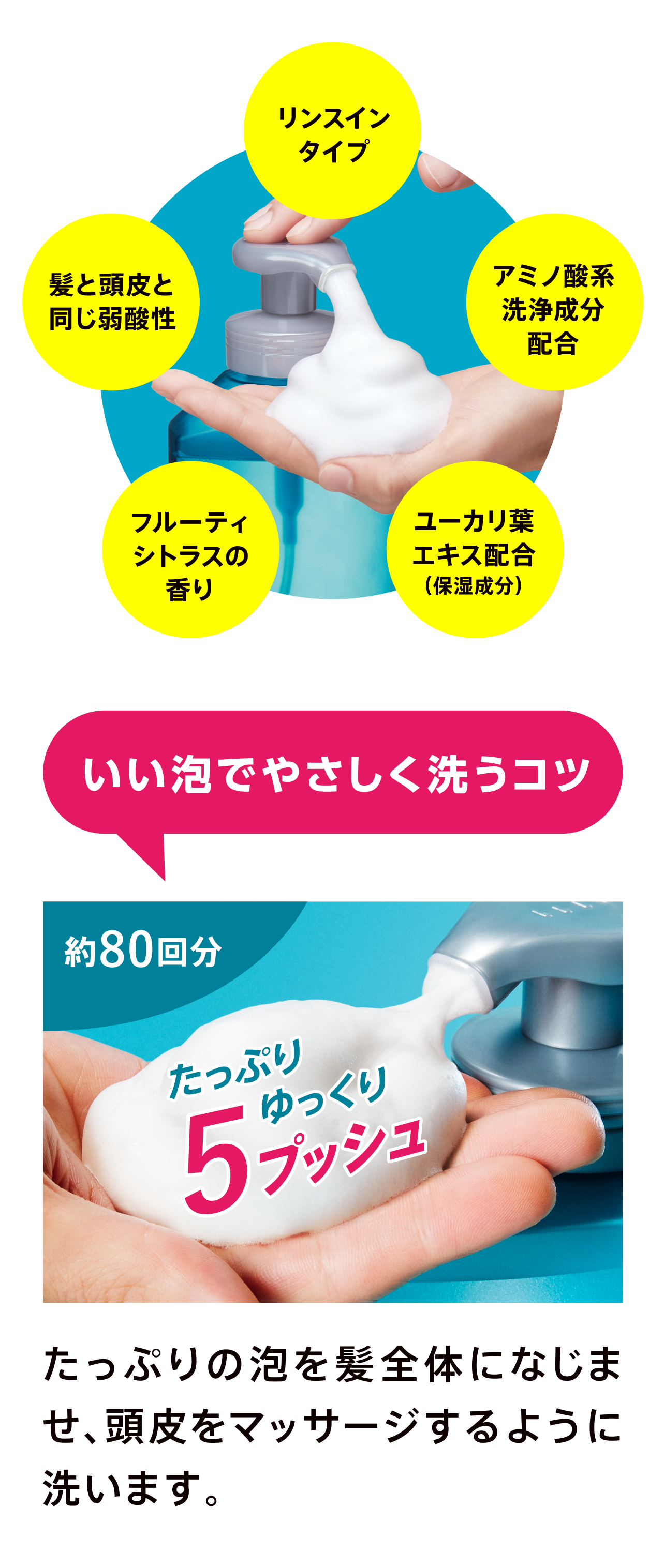 最初から泡シャンプー｜サクセス