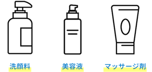 洗顔料　美容液　マッサージ剤