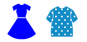 色柄物の洗濯物のイメージ