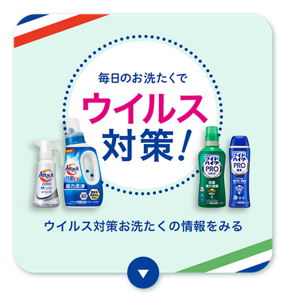毎日のお洗たくでウイルス対策！ ウイルス対策お洗たくの情報を見る