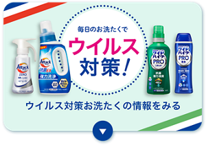 毎日のお洗たくでウイルス対策！ ウイルス対策お洗たくの情報を見る