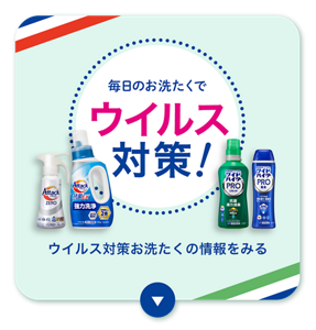 毎日のお洗たくでウイルス対策！ ウイルス対策お洗たくの情報を見る