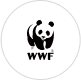 Logo containing a panda and the organization’s name, WWF. 