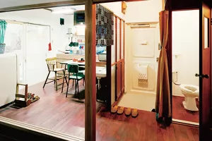 Full-scale display of a Japanese apartment interior in 1960s