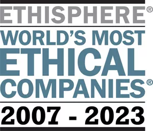 World's Most Ethical Companies Award-winning Company Logo: Awarded consecutively from 2007 to 2023