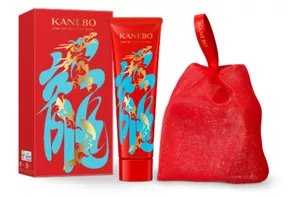 Image of Pachaage, tube bottle and foaming net of KANEBO COMFORT STRETCHY WASH LIMITED EDITION 2024