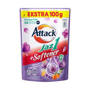 Attack Jaz1 +Softener Romantic Purple Blossom Liquid 1.1kg + 100g