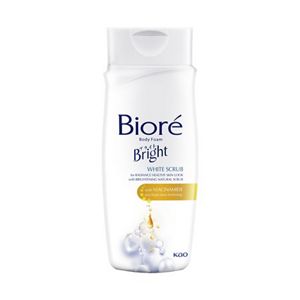 Biore Bright Body Foam White Scrub 100ml Bottle