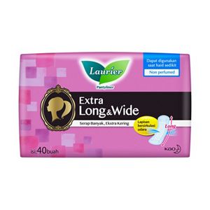 Laurier Panty Liner Extra Long & Wide Non Perfumed 40s