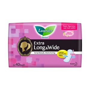 Laurier Panty Liner Extra Long & Wide Perfumed 40s