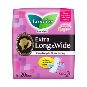 Laurier Panty Liner Extra Long & Wide Perfumed 20s