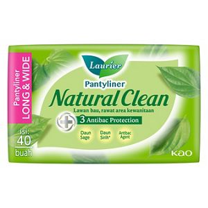Laurier Natural Clean Pantyliner Long & Wide - 40s