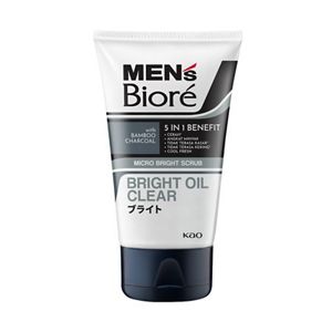 Men's Biore Scrub Facial Wash Bright Oil Clear 100g