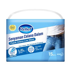 Relief Popok Celana Low Waist Untuk Pria Size L-XL 15 pcs