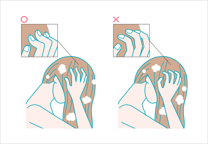 頭皮 髪にやさしい洗い方は デイリーケア 乾燥性敏感肌のための生活情報 お肌ナビ 花王株式会社