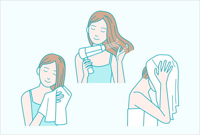 頭皮 髪に負担をかけない乾かし方は デイリーケア 乾燥性敏感肌のための生活情報 お肌ナビ 花王株式会社