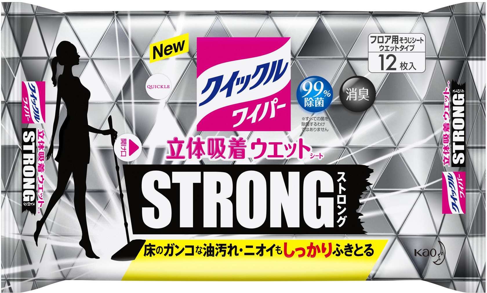 花王 クイックルワイパー 立体吸着ウエットシート ストロング 新発売