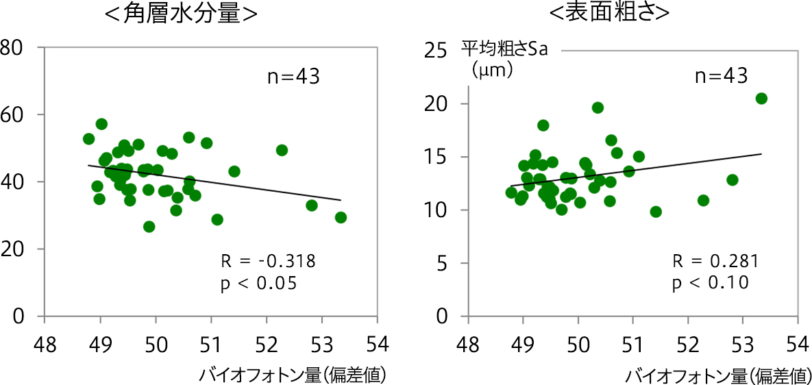 花王 バイオフォトン発生量が多い肌で角層水分量の低下や表面粗さの増加を確認 紫外線によるダメージの蓄積が肌変化となってあらわれることを示唆