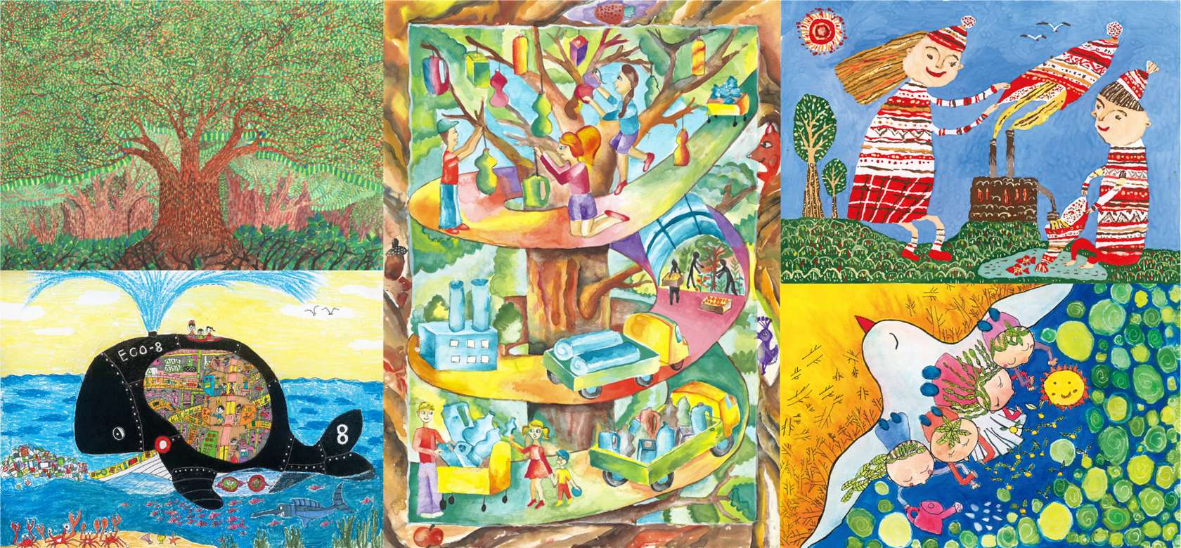 花王 世界の子どもたちの未来への願い 花王国際こども環境絵画コンテスト入賞作品から を開催