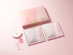 「SPOT JELLY（スポッ！とジェリー）へそごまパック」の箱、ピロー、本体の画像。