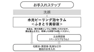 お手入れステップイメージ図