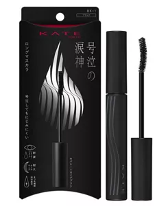 ケイト ナミダノタテマスカラ ロングとボリュームの商品外観画像とブラシ形状画像