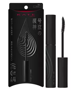 ケイト ナミダノタテマスカラ ロングとボリュームの商品外観画像とブラシ形状画像