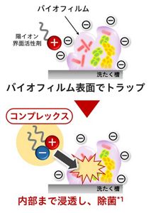 花王 | 洗たく槽のバイオフィルム内の菌も除菌*1 衣類への菌移行を抑制