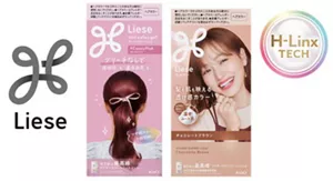 リーゼブランドのロゴ画像と、改良新発売する「リーゼ ティントカラージェル」「リーゼ 泡カラー」の商品画像