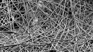 ファインファイバーの膜の拡大画像