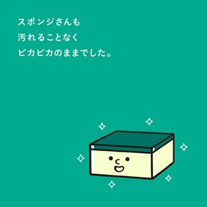 スポンジさんも汚れることなくピカピカのままでした。