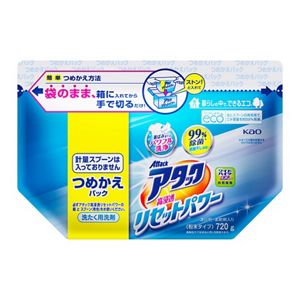 花王|製品カタログ|アタック高浸透リセットパワー つめかえ用 720g 花王|製品カタログ|アタック高浸透リセットパワー つめかえ用 720g