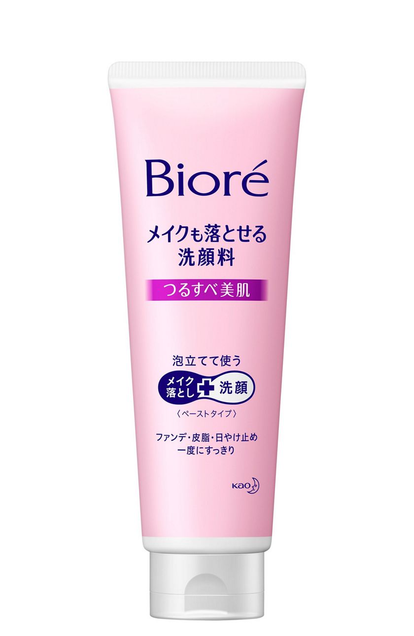 花王|製品カタログ|ビオレ メイクも落とせる洗顔料 つるすべ美肌 花王|製品カタログ|ビオレ メイクも落とせる洗顔料 つるすべ美肌