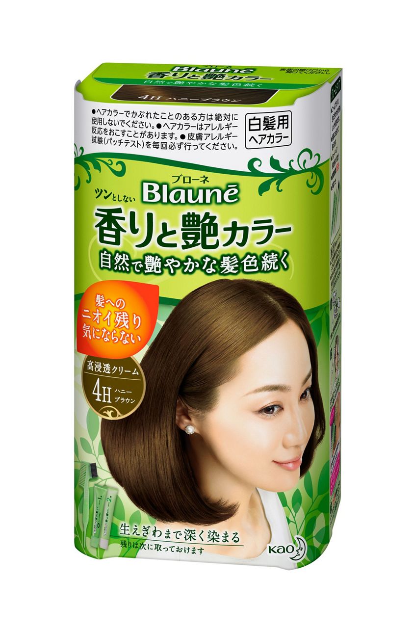 花王 製品カタログ ブローネ 香りと艶カラー クリーム 4h ハニーブラウン
