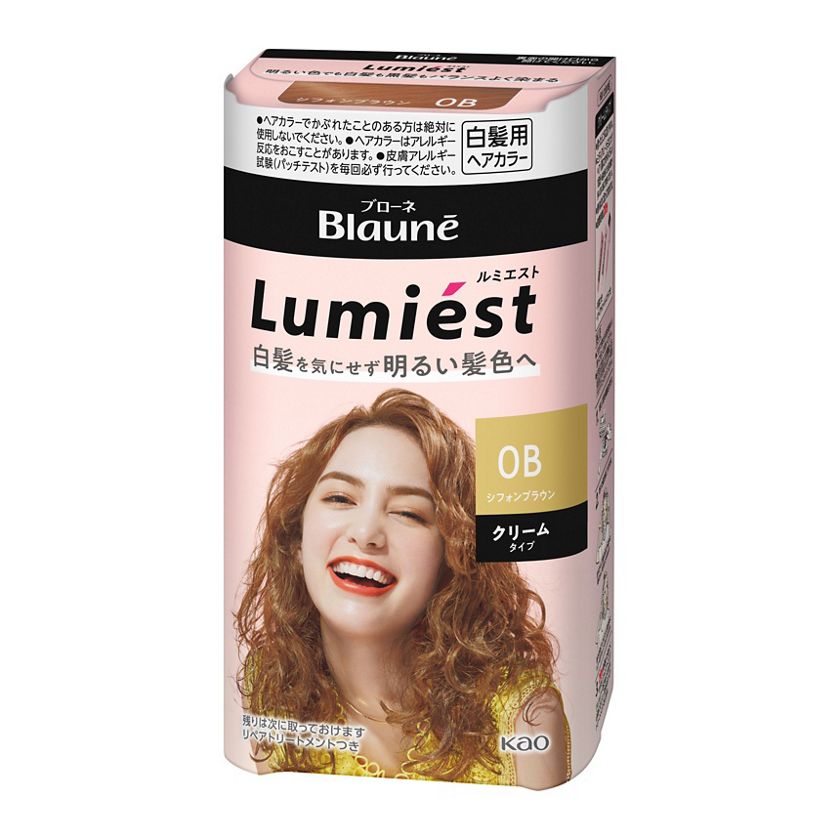 花王 製品カタログ ブローネ ルミエスト ヘアカラー 0b シフォンブラウン