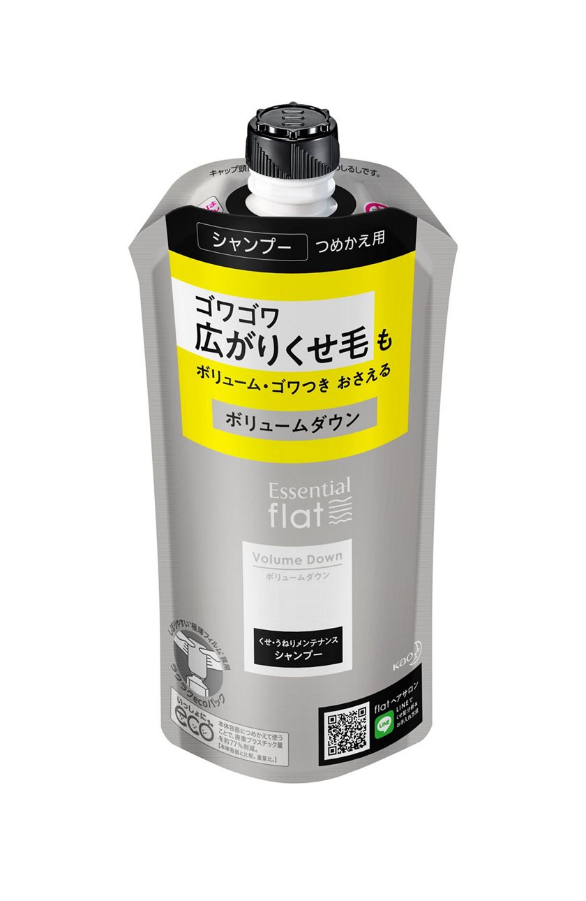 花王 製品カタログ エッセンシャルflat ボリュームダウン シャンプー つめかえ用