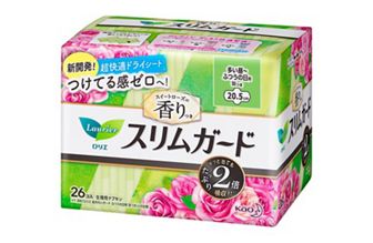 花王 製品カタログ ロリエ スリムガード 多い昼 ふつうの日用 羽つき 28コ入