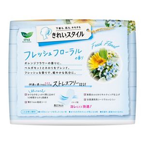 花王｜製品カタログ｜ロリエ きれいスタイル フレッシュフローラルの香り 72コ入