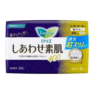 花王｜製品カタログ｜ロリエ しあわせ素肌 通気超スリム 特に多い夜用