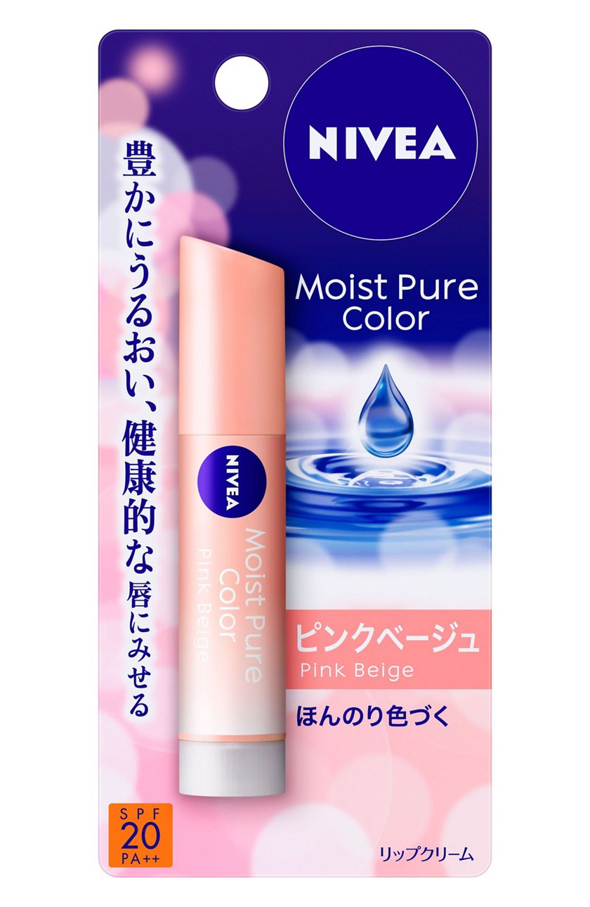 花王 製品カタログ ニベア モイストピュアカラーリップ ピンクベージュ ３ ５ｇ