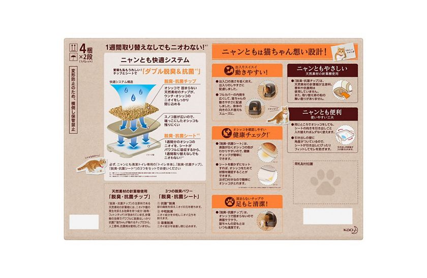 1467円 日本人気超絶の ブラウン 花王 ニャンとも清潔トイレセット 約1か月分チップ シート付 ドームタイプ