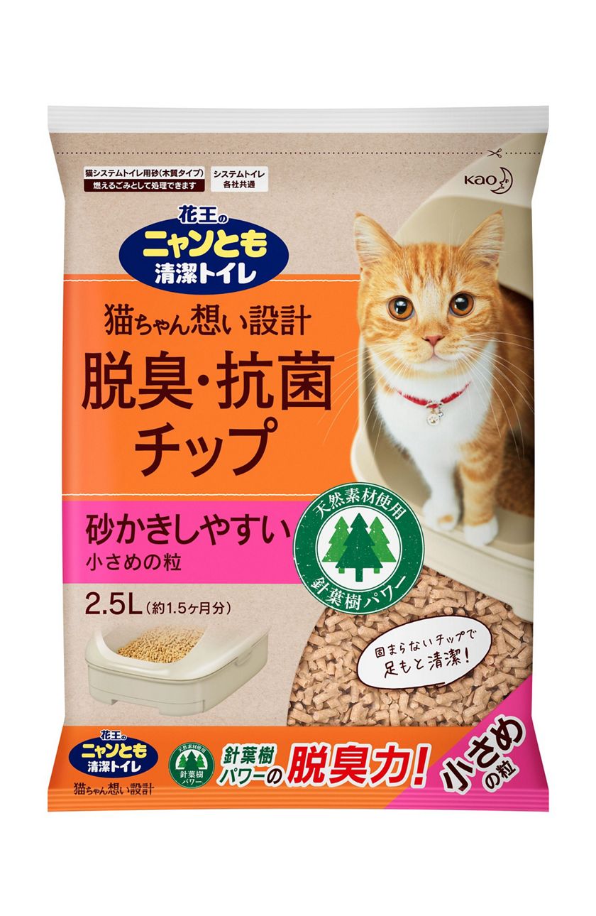 花王 製品カタログ ニャンとも清潔トイレ 脱臭 抗菌チップ 小さめの粒 ２ ５ｌ