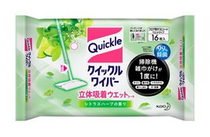 クイックルワイパー 立体吸着ウエットシート シトラスハーブの香り ［16枚入］
