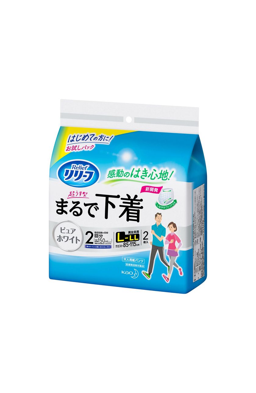 花王 製品カタログ リリーフ パンツタイプ 超うす型まるで下着 2回分 ホワイト M Lサイズ 17枚入 花王 製品カタログ リリーフ パンツタイプ 超うす型まるで下着 2回分 ホワイト M Lサイズ 17枚入